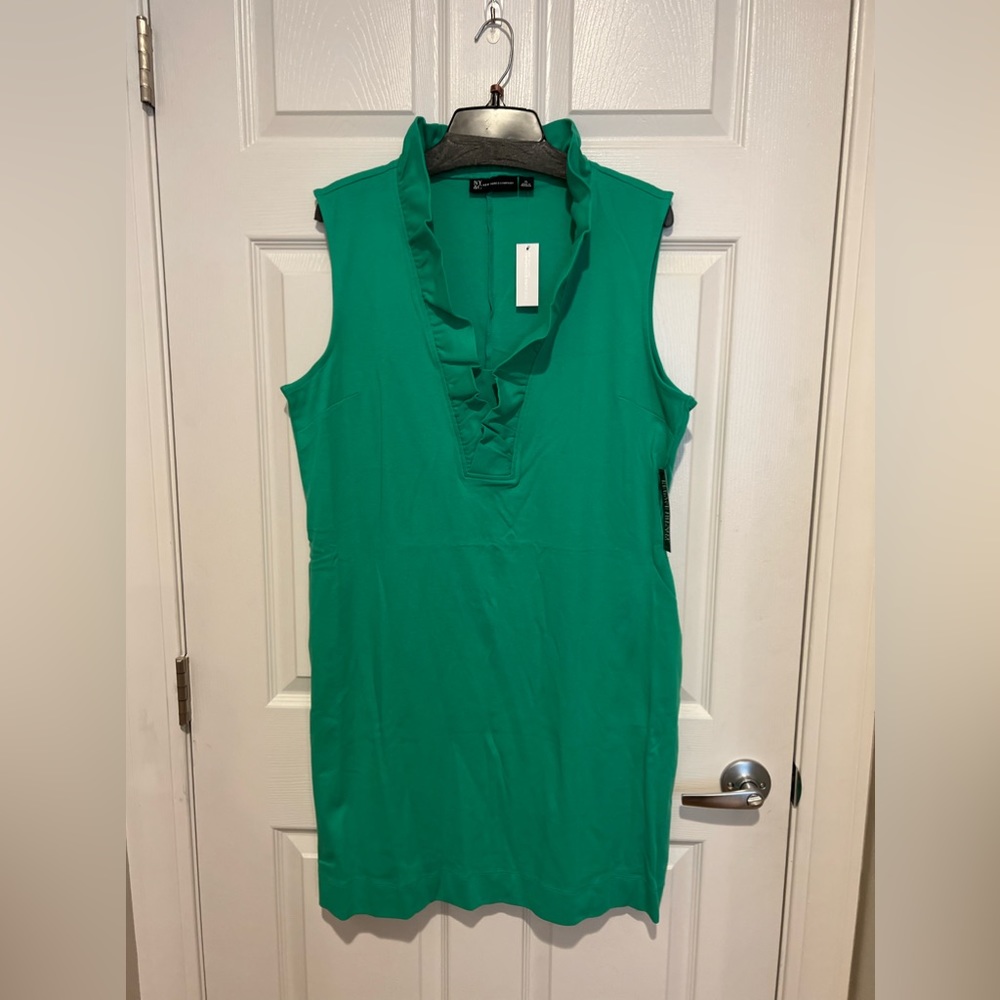 NY&C Emerald Green Soft 100 % Cotten Comfortable Dress XL